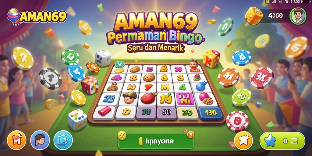 Tampilan permainan Bingo yang seru dan interaktif di AMAN69.