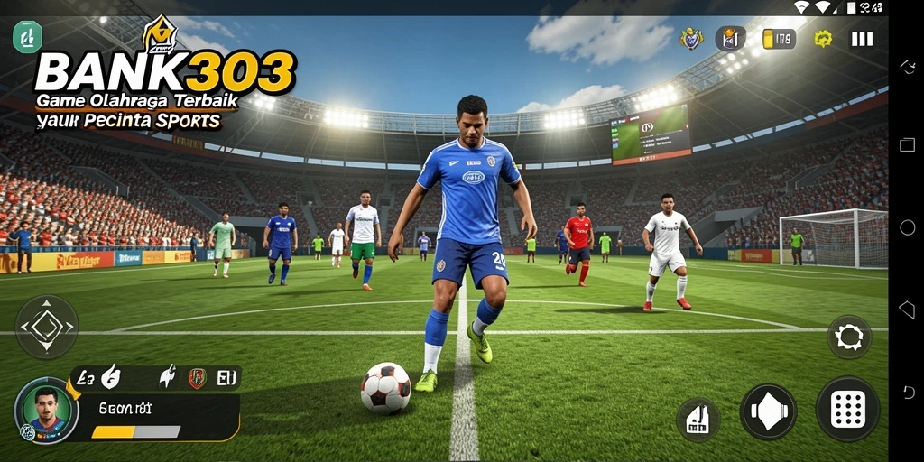 Tampilan gameplay menarik dari BANK303 dengan aksi olahraga dinamis.