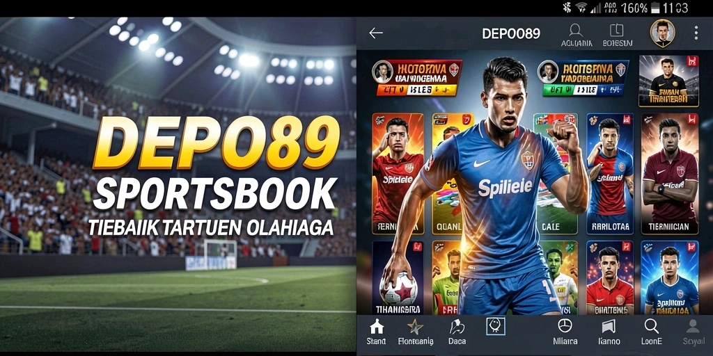 Tampilan utama DEPO89 dengan berbagai pilihan taruhan olahraga.