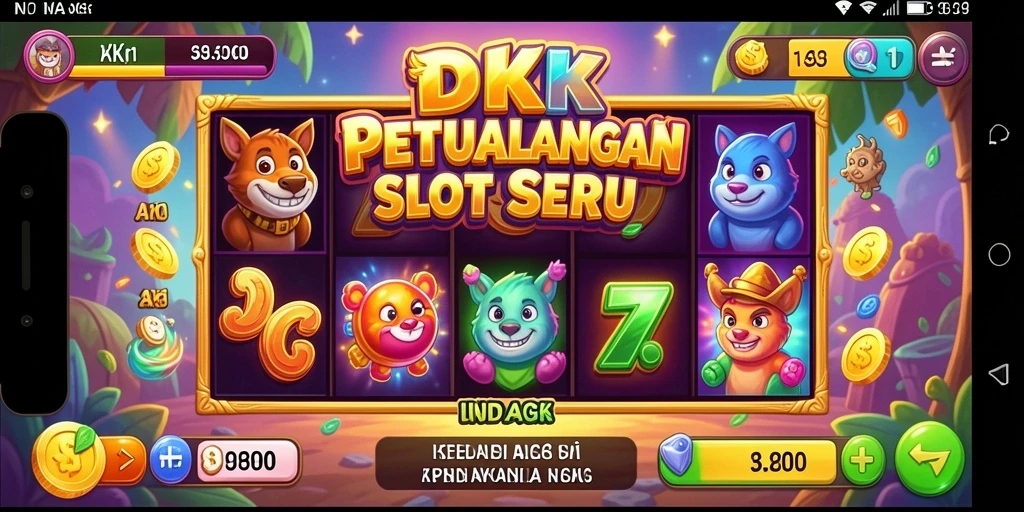 Tampilan gameplay DKK yang memukau dengan fitur Slot yang menarik.