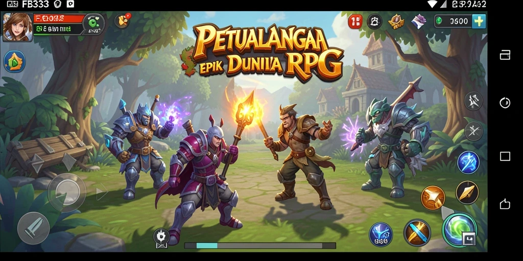 Gameplay seru dalam dunia RPG yang penuh warna.