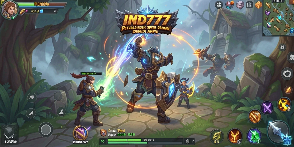 Tampilan gameplay seru dalam aksi ARPG mendebarkan.