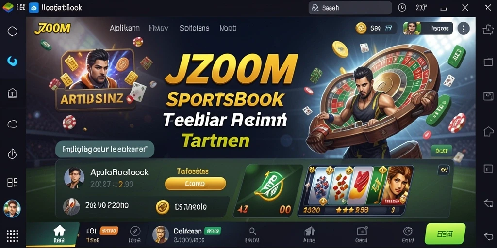 Tampilan layar utama aplikasi J200M dengan opsi taruhan lengkap.