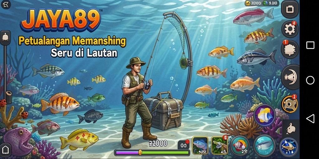 Tampilan gameplay JAYA89 yang seru dan menantang saat memancing.
