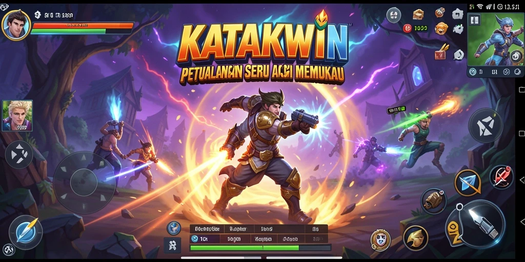 Tampilan menarik aksi seru dalam KATAKWIN.