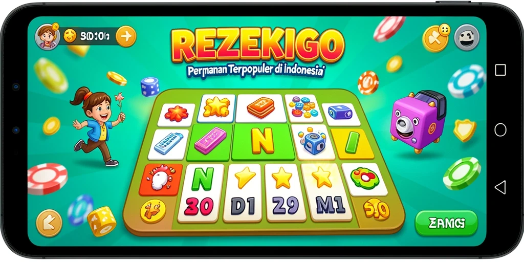Tampilan gameplay Bingo yang seru dan interaktif di REZEKIGO.
