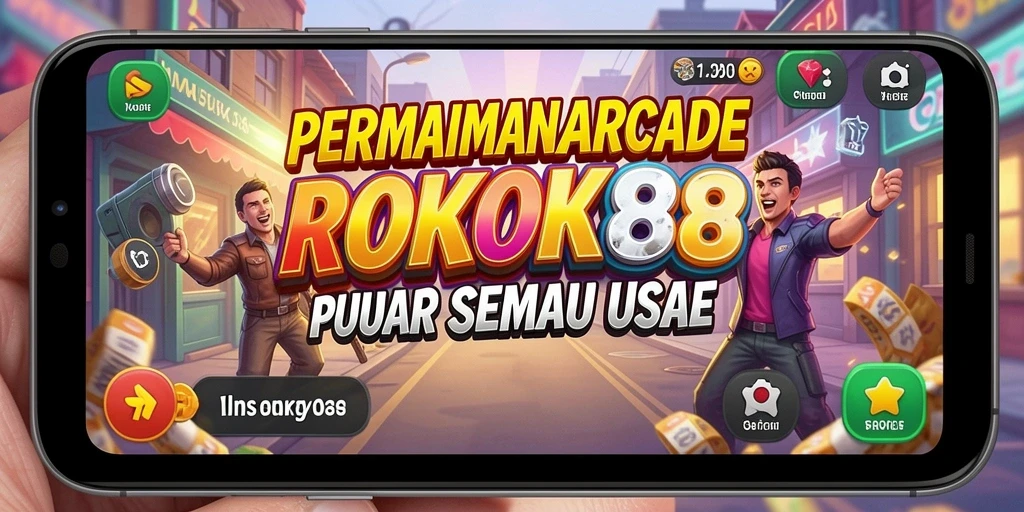 Screenshot ROKOK88 menampilkan serunya gameplay arcade yang menantang.