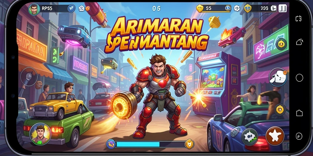 Screenshot RP55 menampilkan gameplay seru di level yang menantang.