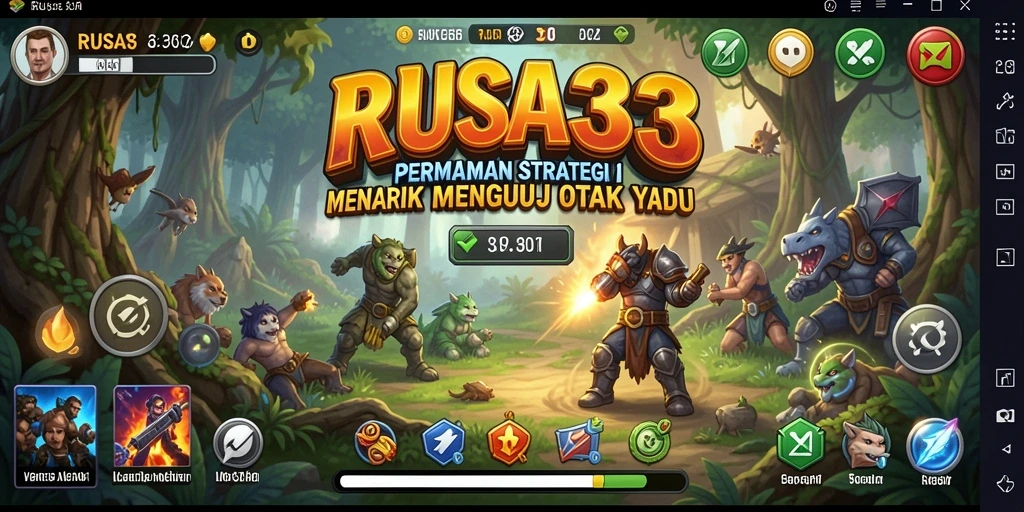 Screenshot RUSA33 menampilkan aksi gameplay strategi yang intens.