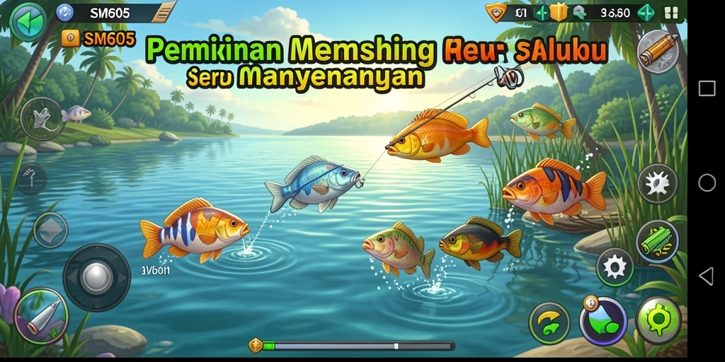 Tangkapan ikan yang epik dalam gameplay SM605.
