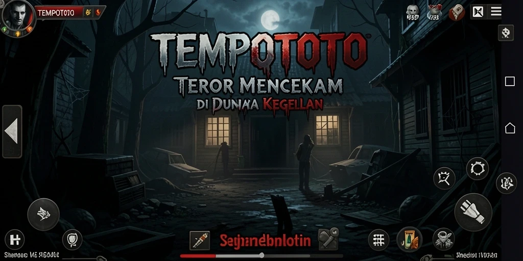 Tampilan gameplay TEMPOTOTO yang menegangkan dan mencekam.