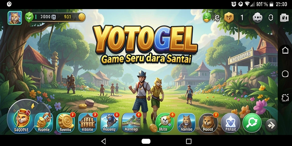 Screenshot utama YOTOGEL menampilkan gameplay yang seru dan interaktif.