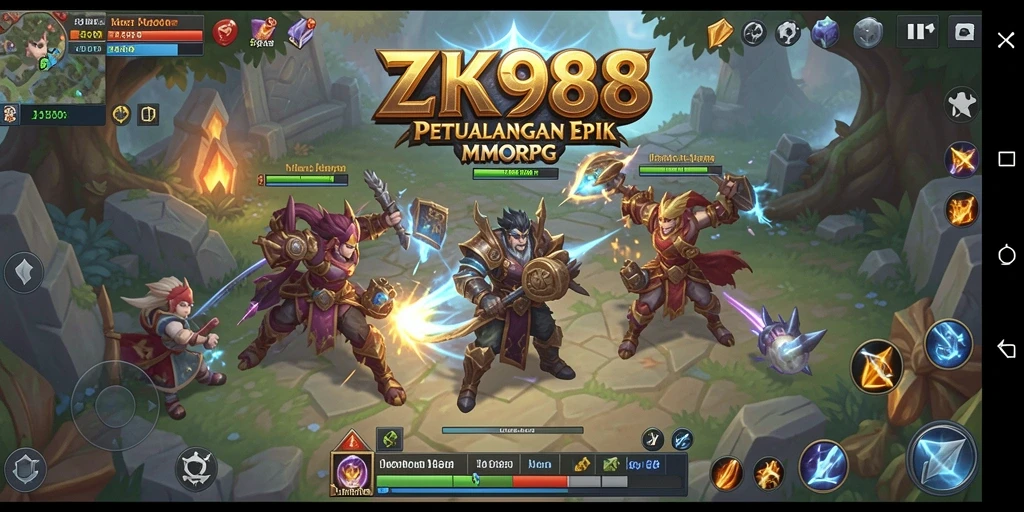 Tampilan gameplay ZK988 dalam dunia MMORPG yang menakjubkan.